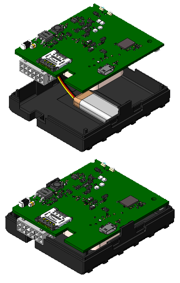 PCB yerleşim — kasa içi